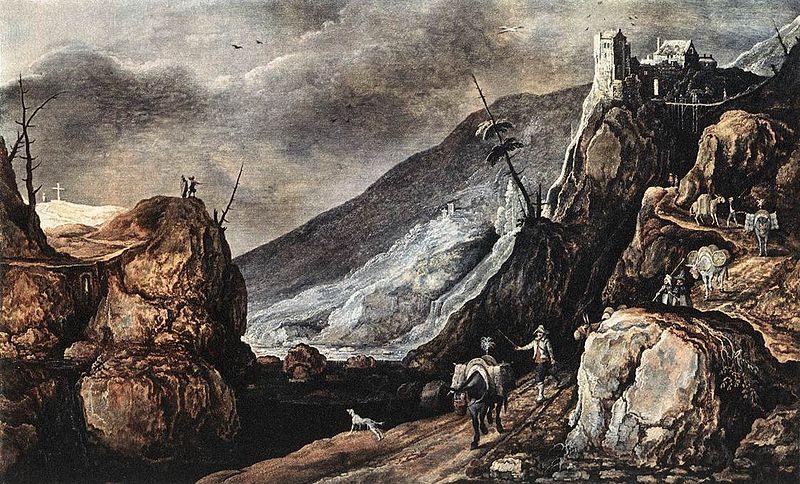Landscape with the Temptation of Christ, Joos de Momper
